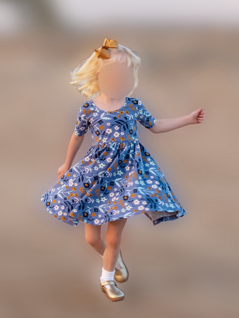 Alice + Ames Short Sleeve Ballet Dress in Underwater Florals, Like New, size 4T